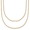 14K Yellow Gold Polished 2-Strand Twist Bar Station Necklace