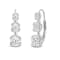 White Cubic Zirconia 14k White Gold Earrings With Velvet Gift Box 2.00ctw