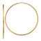 14k Yellow Gold 2 5/16" Diamond-Cut Square Tube Endless Hoop Earrings