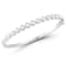 Rachel Zoe Freshwater Pearl Bangle Bracelet in Rhodium Over Sterling Silver