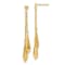 14K Yellow Gold Polished Post Dangle Earrings