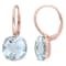 Sky Blue 14K Pink Gold Earrings 10.50ctw