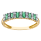 10K Yellow Gold Baguette Emerald and Diamond Ring .39ctw