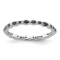 Sterling Silver Stackable Expressions Black and White Diamond Ring 0.14ctw