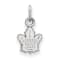 Rhodium Over Sterling Silver NHL LogoArt Toronto Maple Leafs Extra Small Pendant