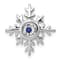 Rhodium Over 14k White Gold Vibrant Moving Sapphire Snowflake Chain
Slide Pendant