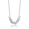 Cylindrical Bead Statement Necklace In Rhodium Over Brass