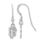 Rhodium Over Sterling Silver MLB LogoArt San Francisco Giants Dangle Earrings