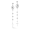 Sterling Statements Rhodium Over Sterling Silver Rosary Dangle Earrings