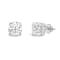 White Cubic Zirconia 14k White Gold Studs With Velvet Gift Box 2ctw