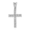 Rhodium Over 14K White Gold 1/6ct. Diamond Latin Cross Pendant