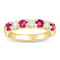 1.00ctw Ruby and Diamond Wedding Band Ring in 14k Yellow Gold