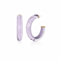14K Yellow Gold Over Sterling Silver Medium Illusion Acrylic Hoops in Lavender