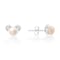 6mm Cultured Freshwater Pearl And White Cubic Zirconia Rhodium Over
Silver Dog Earrings 0.02ctw
