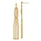 14k Yellow Gold Beaded Dangle Earrings