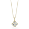 Sterling Statements 14K Yellow Gold Over Sterling Silver CZ Clover Necklace