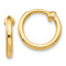 14k Yellow Gold Non-Pierced 3/8" Hoop Earrings