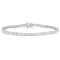 Square Lab Created White Sapphire Sterling Silver Tennis Bracelet 5.52ctw