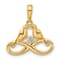 14k Two-tone Gold Diamond-Cut Infinity Love Birds Pendant