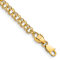 10k Yellow Gold 3.75mm Solid Diamond-Cut Double Link Charm Bracelet