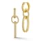 Rachel Zoe Pave CZ Elongated Open Link Drop Earrings in 14K Gold Over
Sterling Silver