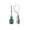 Green Cubic Zirconia Platinum Over Sterling Silver May Birthstone
Earrings 6.15ctw