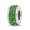 Sterling Silver Reflections Green Double Row Preciosa Crystal Bead