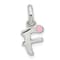 Sterling Silver Letter F with Enamel Pendant