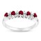 0.52ctw Ruby and Diamond Band Ring in 14k White Gold