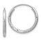 Rhodium Over 14k White Gold Diamond-Cut and Satin 9/16" Endless
Hoop Earrings