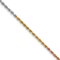 14k Tri-color Gold 1.5mm Solid Diamond-Cut Rope 20 Inch Chain