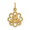 14k Yellow Gold Textured Number 1 Mom Pendant