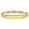 14k Yellow Gold Diamond-Cut Figaro Link ID Bracelet