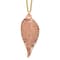 Copper Dipped Evergreen Leaf 20 Inch Gold-tone Necklace