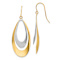 14k Two-tone Teardrop Dangle Earrings