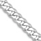 Rhodium Over 14k White Gold 8mm Solid Flat Beveled Curb 20 Inch Chain