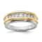 10K Two-tone Yellow and White Gold Lab Grown Diamond Men's Band