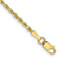 10k Yellow Gold 2mm Diamond-Cut Quadruple Rope Link Bracelet