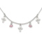 Sterling Silver Polished Enamel Cubic Zirconia Cross and Angels
Children's Necklace