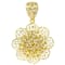 Flower Filigree Enhancer Pendant In 18K Gold Over Sterling Silver