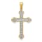 14K Yellow Gold 1/10ct. Diamond Cross Pendant