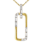 Elegant Lab-Grown Diamond Slide Pendant Necklace In 14K Gold Over
Sterling Silver