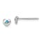 Rhodium Over Sterling Silver December Blue Preciosa Crystal Heart Earrings