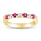 0.35ctw Ruby and Diamond Wedding Band Ring in 14k Yellow Gold