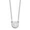 Rhodium Over 14k White Gold Tiny Circle Block Letter C Initial Pendant
Cable Link 18 Inch Necklace