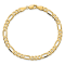 14K Yellow Gold 5.25mm Flat Figaro Chain Bracelet