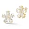 Rachel Zoe CZ Statement Flower Stud Earrings in 14K Gold Over Sterling Silver