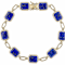 Lapis Lazuli Tennis Bracelet In 18K Gold Over Sterling Silver