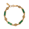 Gold Tone Enamel Link Bracelet