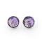 Purple Round Amethyst Sterling Silver Earrings 9ctw